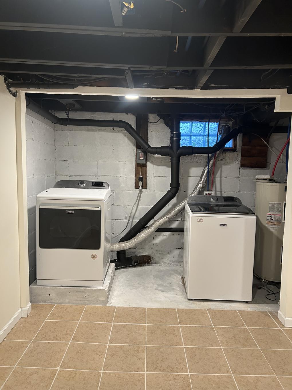 Utility and laundry area in the lower level